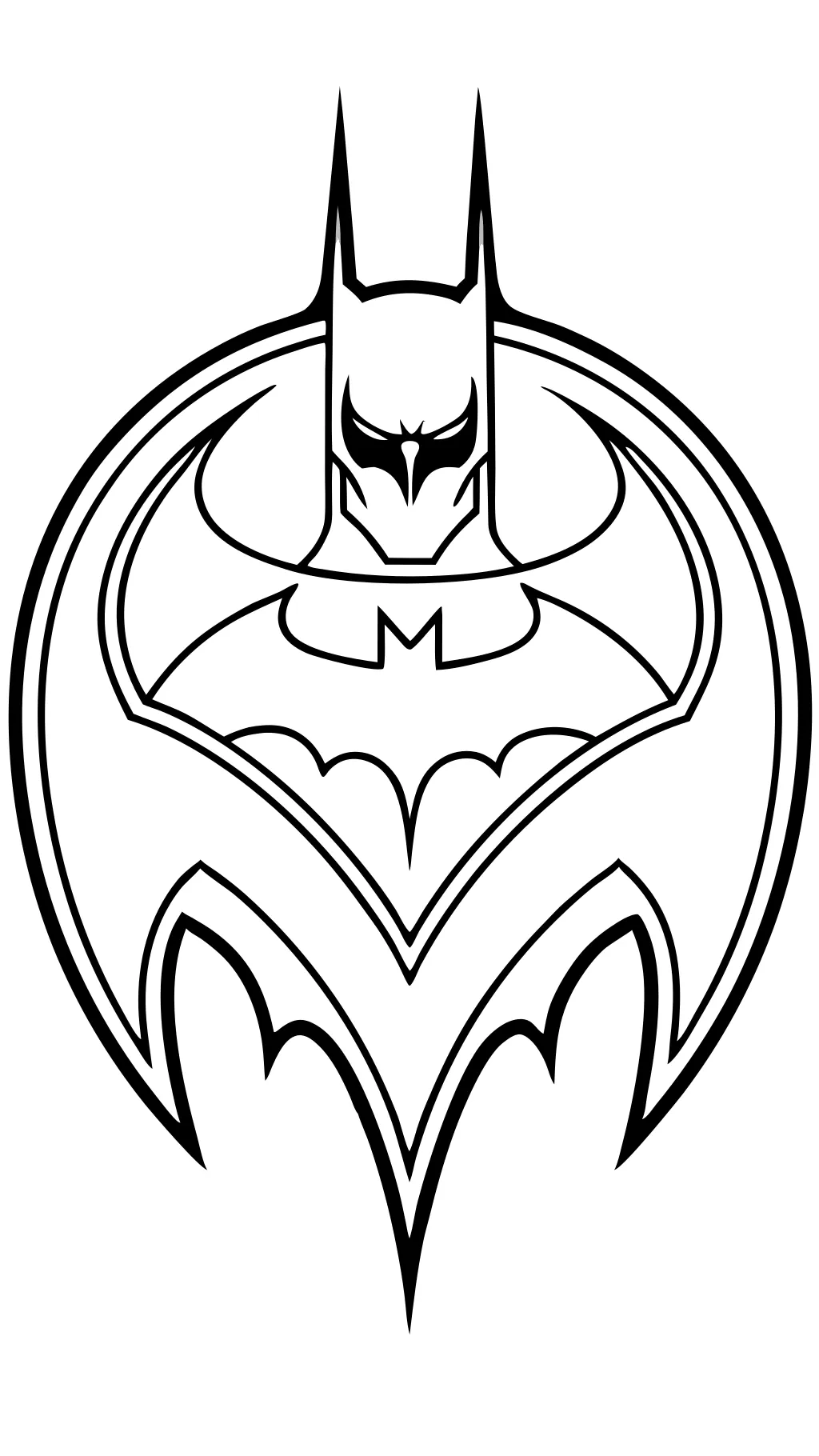 Páginas para colorear del logotipo de Batman